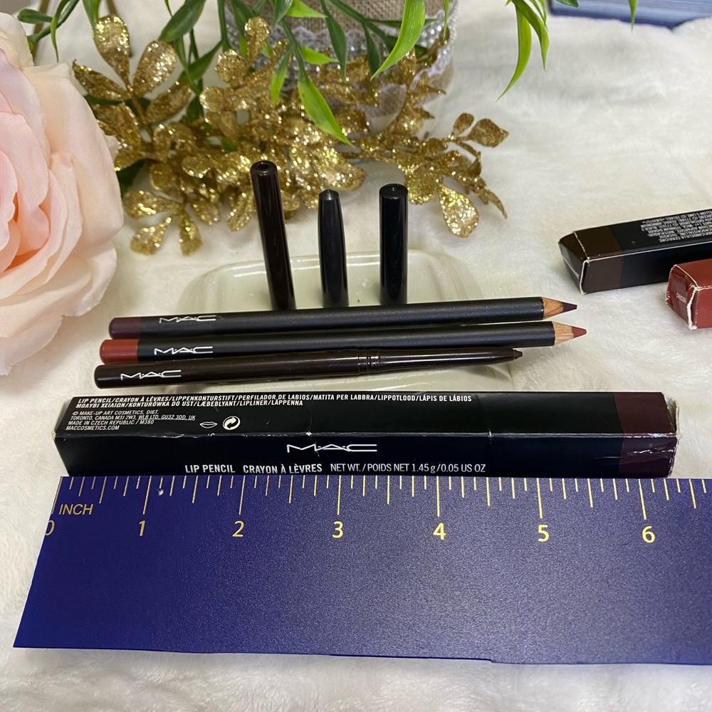 MAC 2 LIP PENCIL ✏️ COLORS CHICORY AND CIBER WORLD +EYE LINER PHOTOGRAVURE - Picture 10 of 11